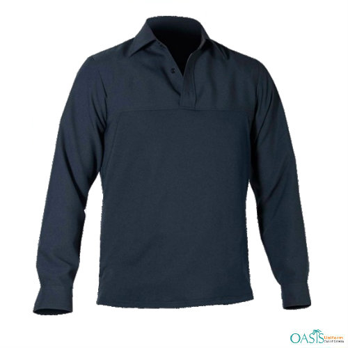 Black Long-Sleeve Polo Shirt Supplier