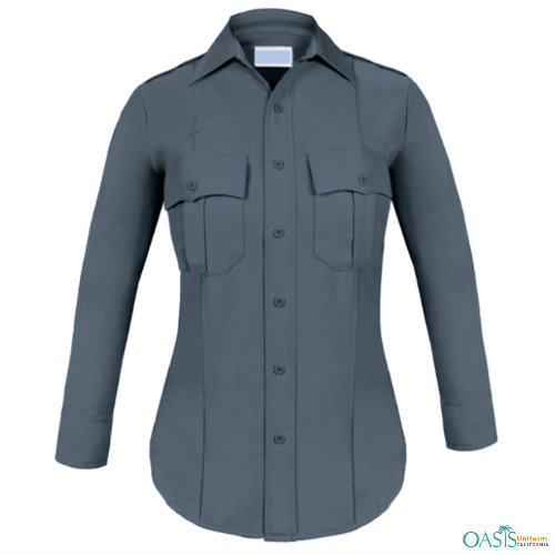 Blue Full Sleeve Women Security Guard Shirt