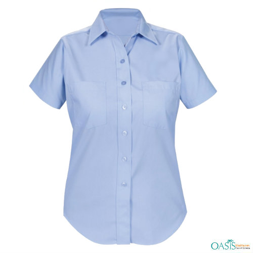 Formal Postal Blue Women Security Guard Shirt