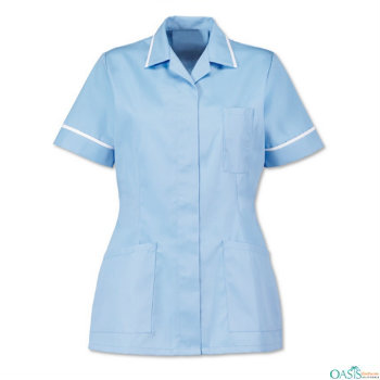 Light Blue Collared Nurses Shirts Manufacturer