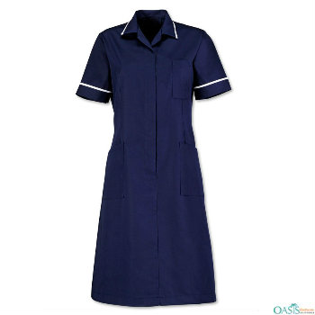 Navy Blue Long Nurse Dresses Manufacturers