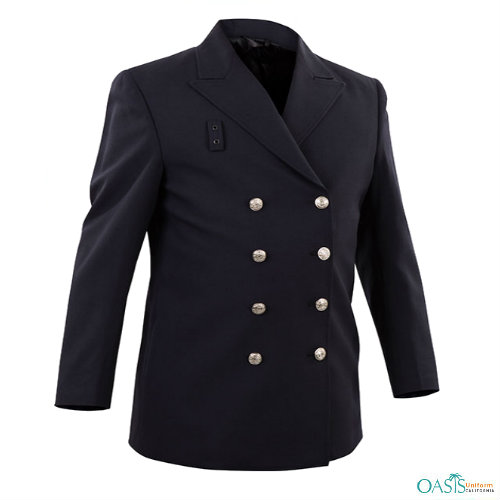 ultra comfy midnight navy coat for security guard in UK