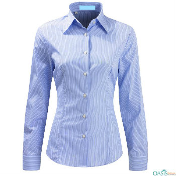 Wholesale Light Blue Ladies Shirts Manufacturers