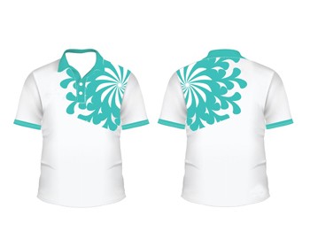White and Aquamarine Tennis Uniform