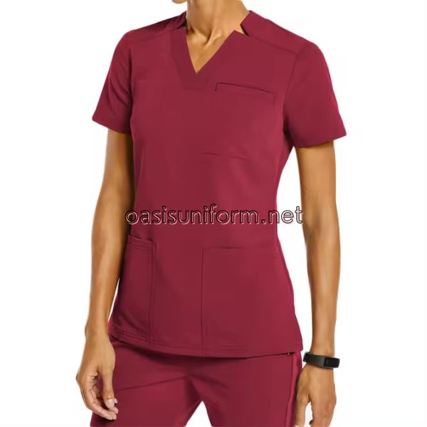 high end maroon scrub wholesale