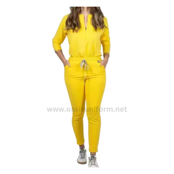 wholesale long sleeve yellow scrub